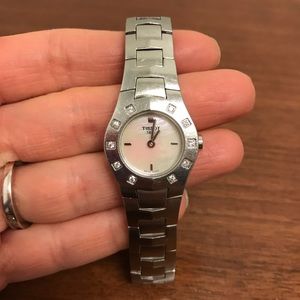 Ladies Tissot Stainless Steel Watch with Diamonds